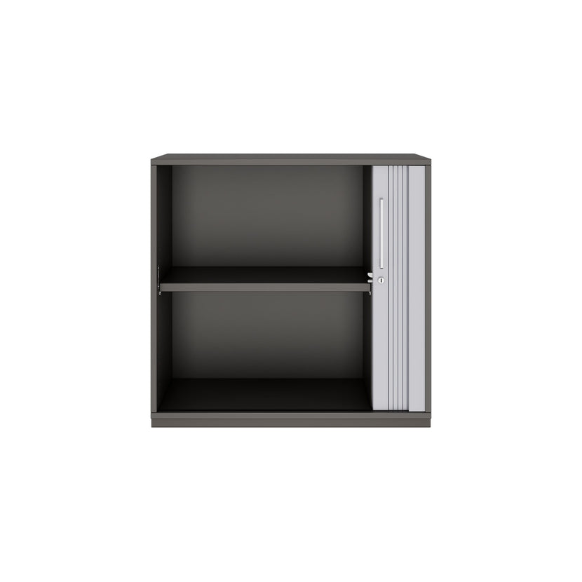 PRO Cabinetto del negozio querroll | 2 OH, 800 - 1600 x 770 mm, corpus incollato, grafite