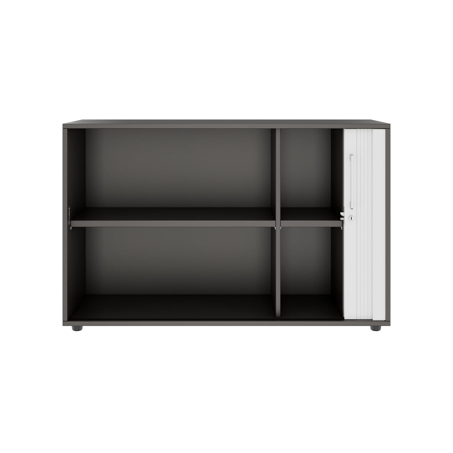 PRO Cabinetto del negozio querroll | 2 OH, 800 - 1600 x 770 mm, corpus incollato, grafite