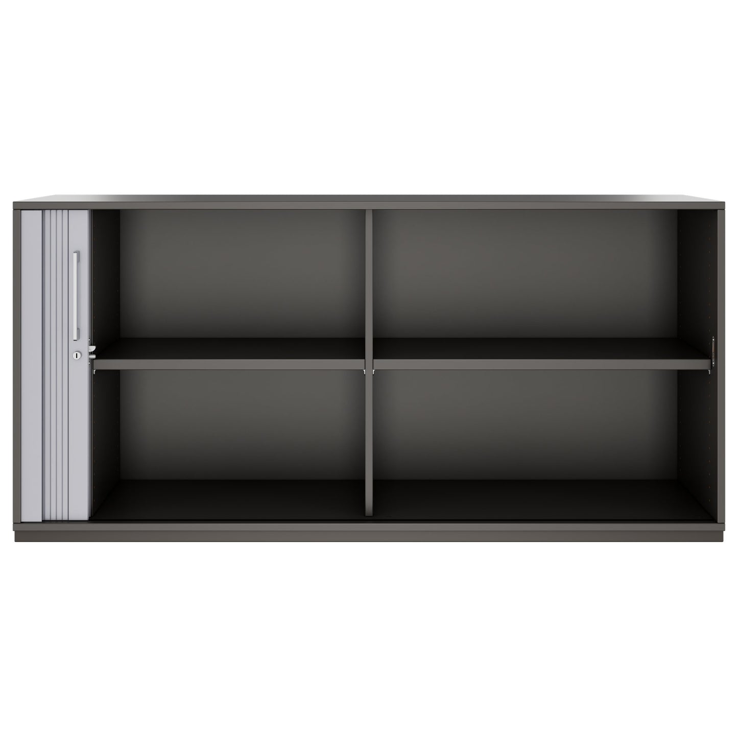 PRO Cabinetto del negozio querroll | 2 OH, 800 - 1600 x 770 mm, corpus incollato, grafite
