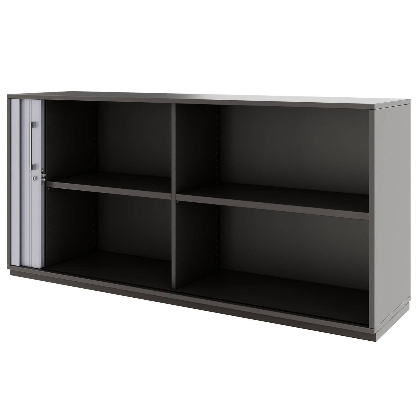 PRO Cabinetto del negozio querroll | 2 OH, 800 - 1600 x 770 mm, corpus incollato, grafite