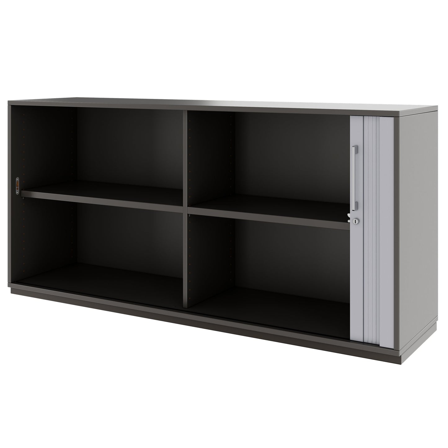 PRO Cabinetto del negozio querroll | 2 OH, 800 - 1600 x 770 mm, corpus incollato, grafite
