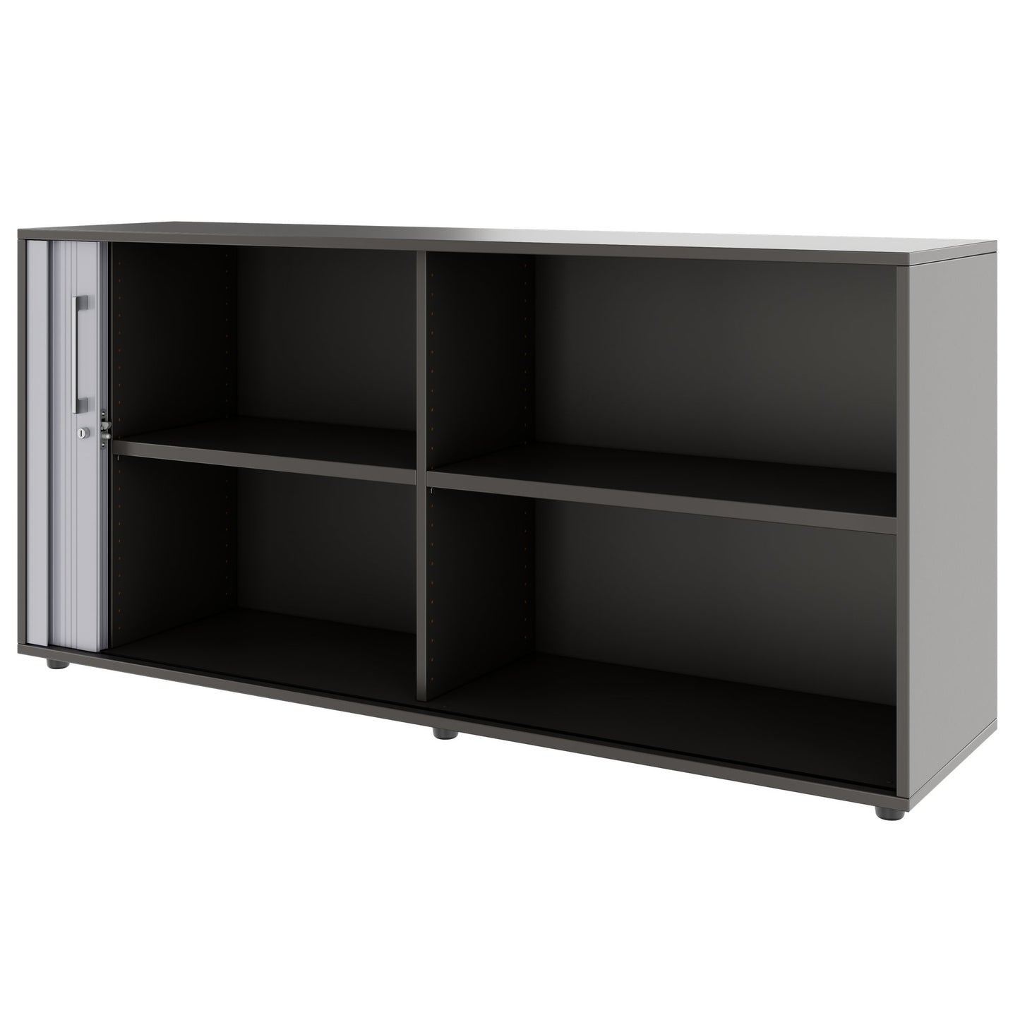 PRO Cabinetto del negozio querroll | 2 OH, 800 - 1600 x 770 mm, corpus incollato, grafite