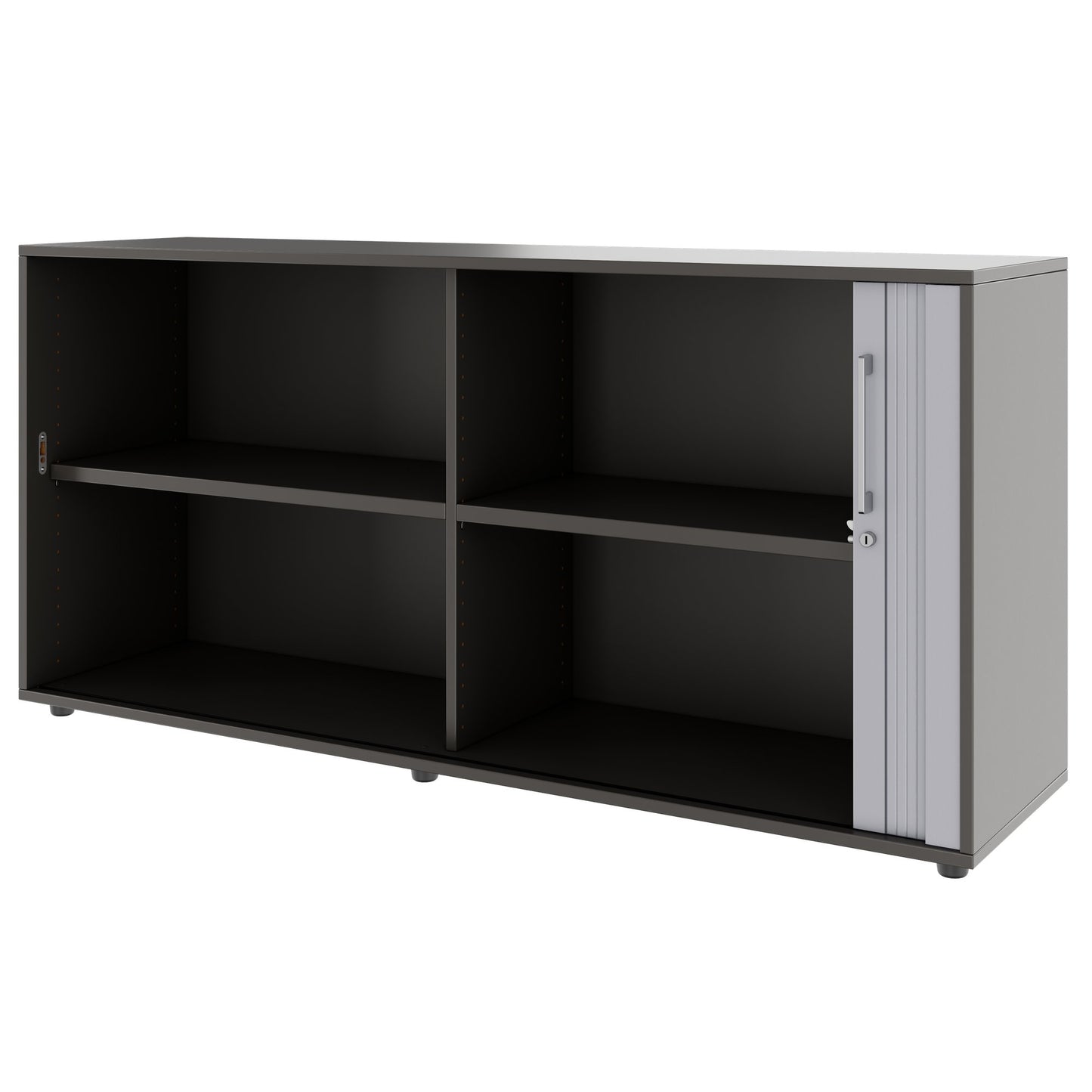 PRO Cabinetto del negozio querroll | 2 OH, 800 - 1600 x 770 mm, corpus incollato, grafite