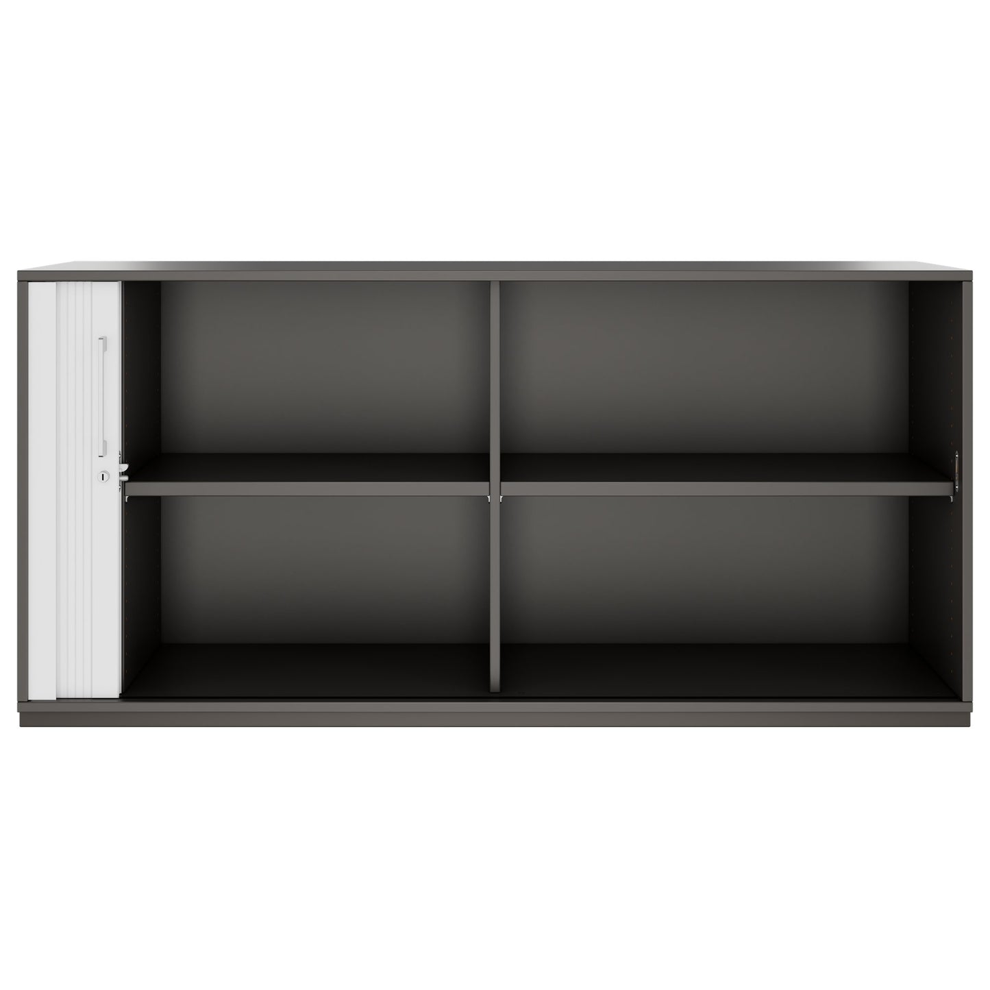 PRO Cabinetto del negozio querroll | 2 OH, 800 - 1600 x 770 mm, corpus incollato, grafite