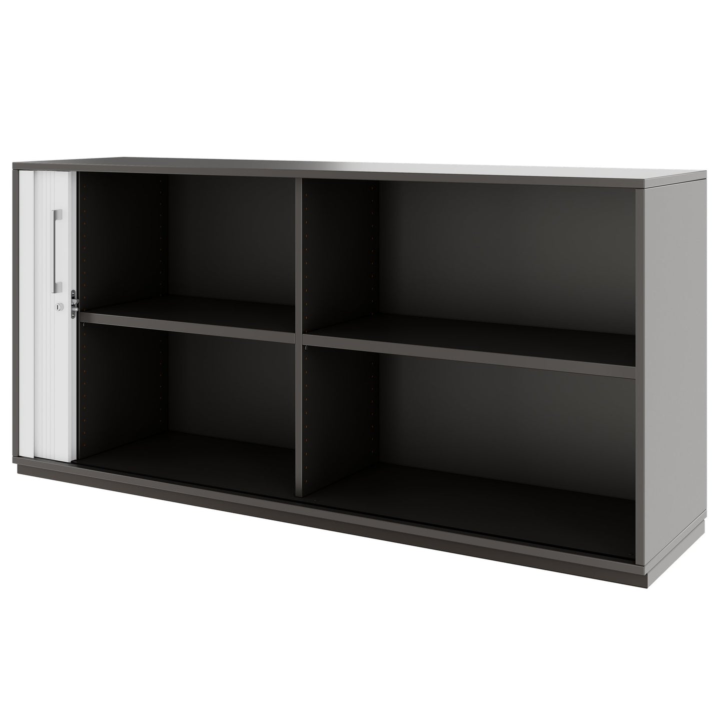 PRO Cabinetto del negozio querroll | 2 OH, 800 - 1600 x 770 mm, corpus incollato, grafite