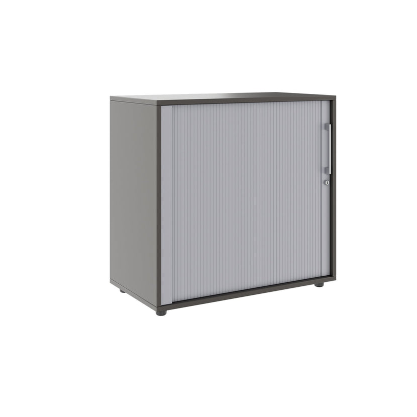 PRO Cabinetto del negozio querroll | 2 OH, 800 - 1600 x 770 mm, corpus incollato, grafite