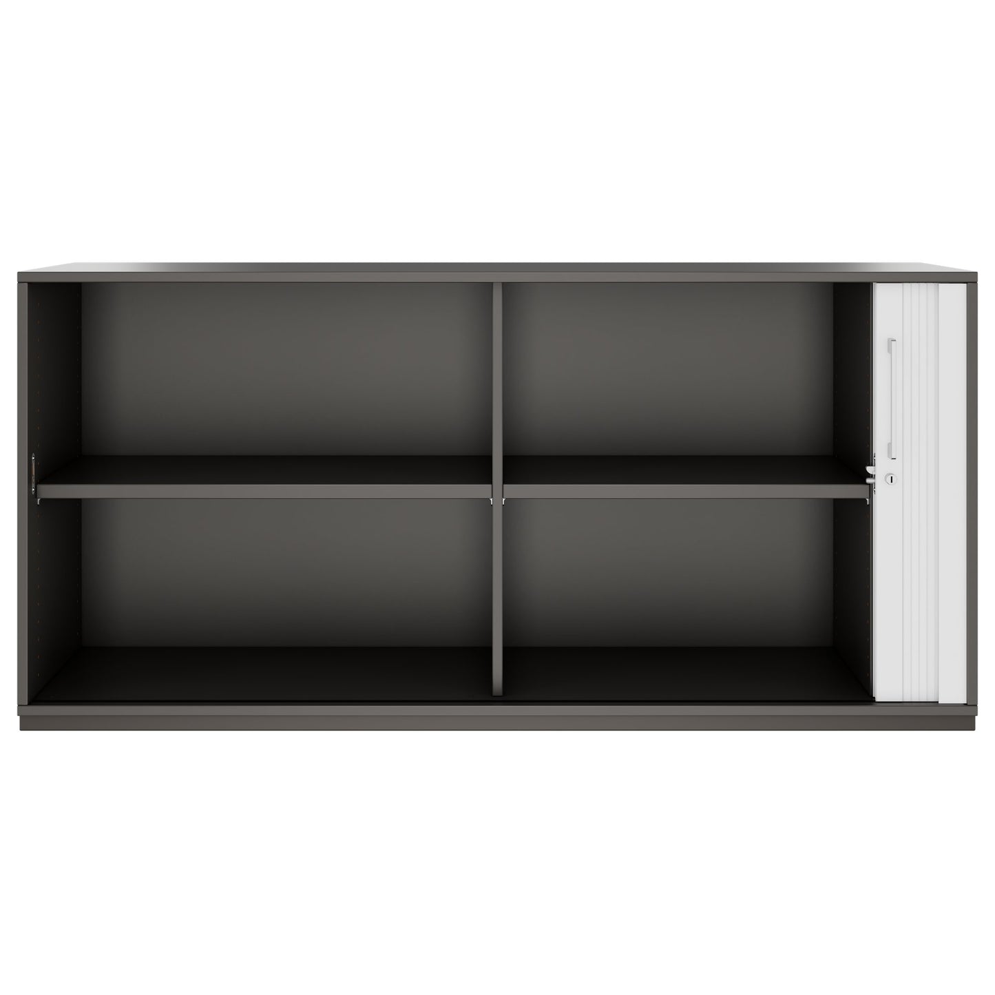 PRO Cabinetto del negozio querroll | 2 OH, 800 - 1600 x 770 mm, corpus incollato, grafite