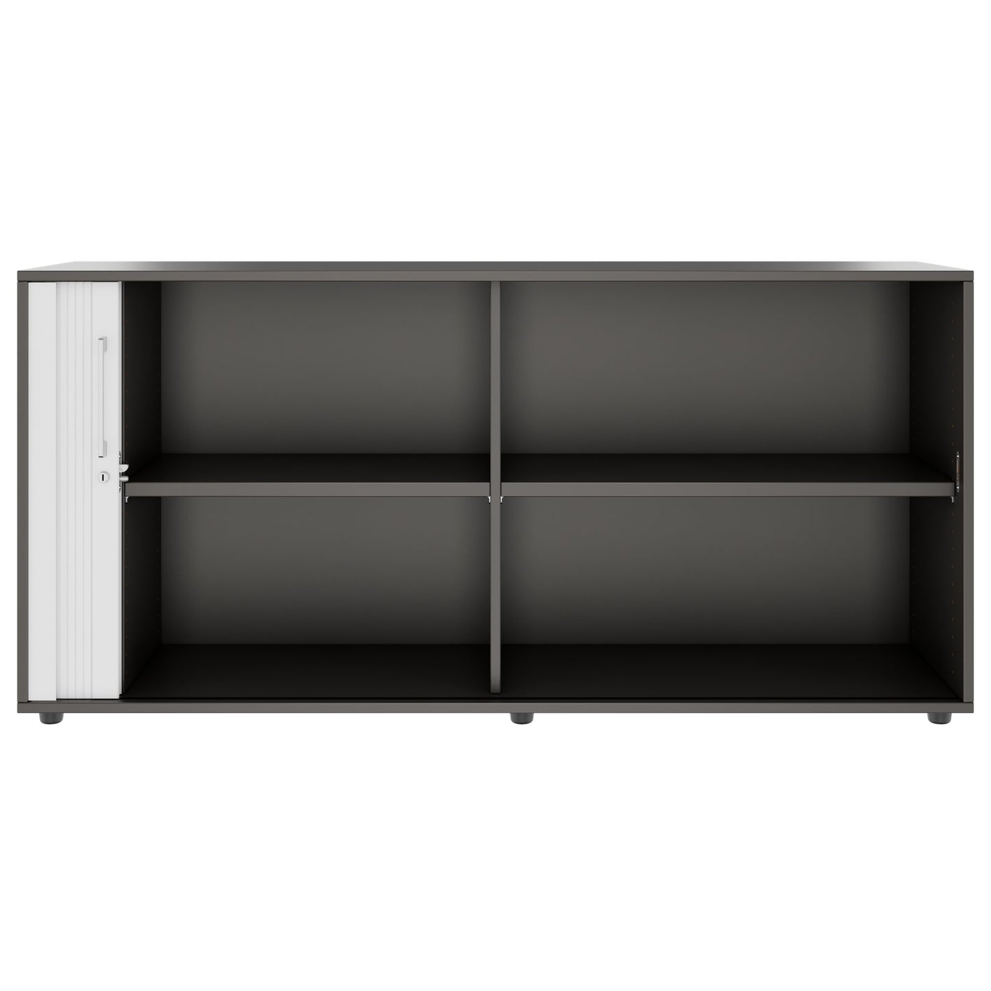PRO Cabinetto del negozio querroll | 2 OH, 800 - 1600 x 770 mm, corpus incollato, grafite