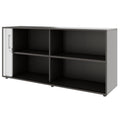 PRO Querrollladenschrank | 2 OH, 800 - 1600 x 770 mm, verleimter Korpus, Graphit - 4 Thumbnail Image