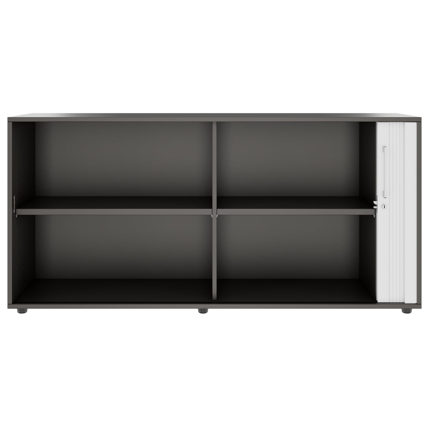 PRO Cabinetto del negozio querroll | 2 OH, 800 - 1600 x 770 mm, corpus incollato, grafite