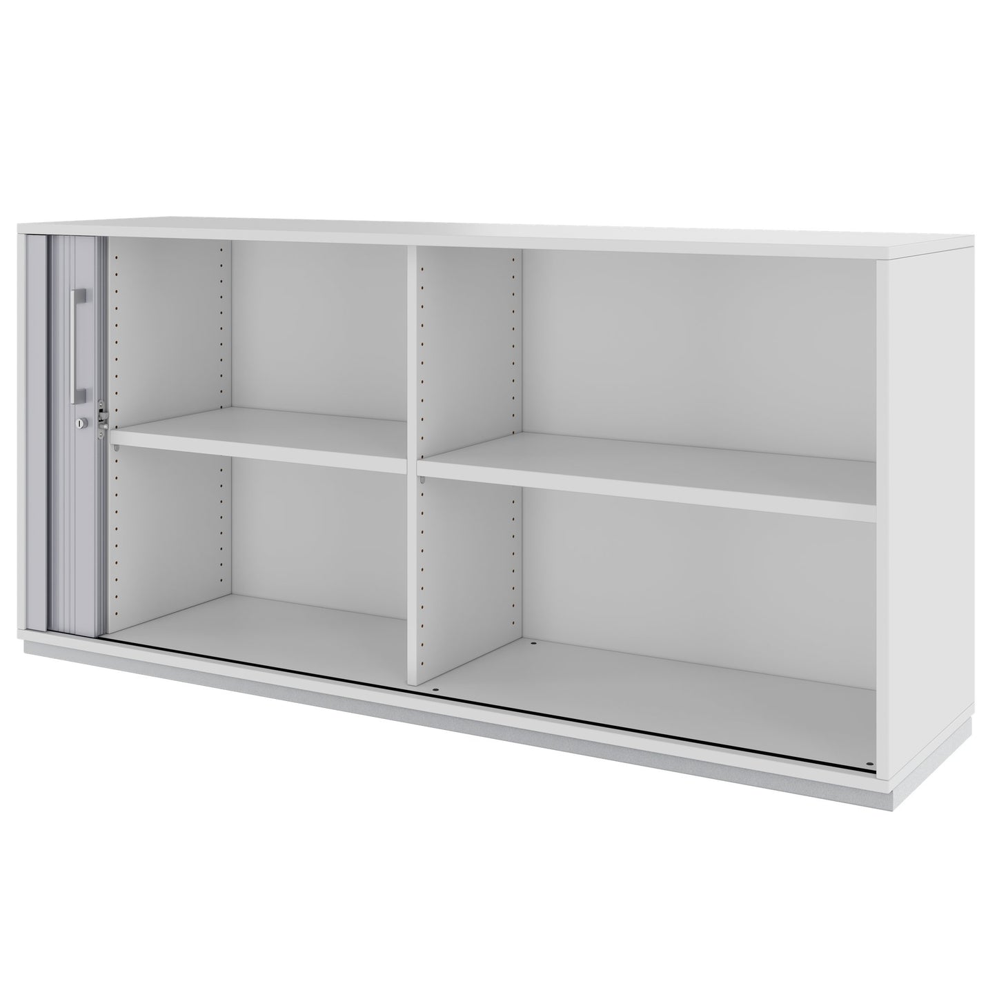 PRO Cabinetto del negozio querroll | 2 OH, 800 - 1600 x 770 mm, corpus incollato, grigio
