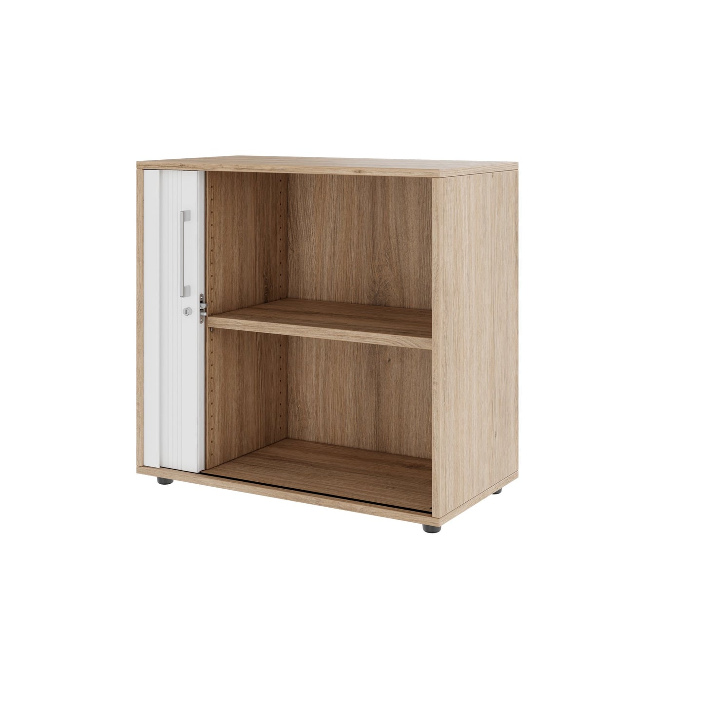 PRO Cabinetto del negozio querroll | 2 OH, 800 - 1600 x 770 mm, corpus incollato, area naturale