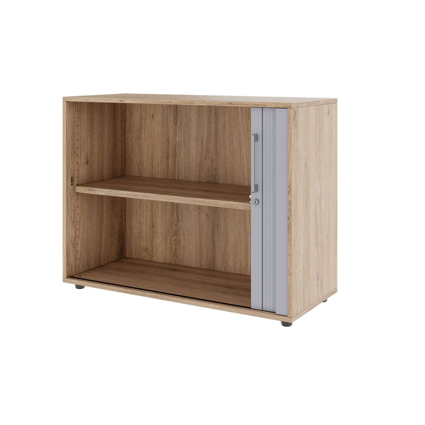 PRO Cabinetto del negozio querroll | 2 OH, 800 - 1600 x 770 mm, corpus incollato, area naturale