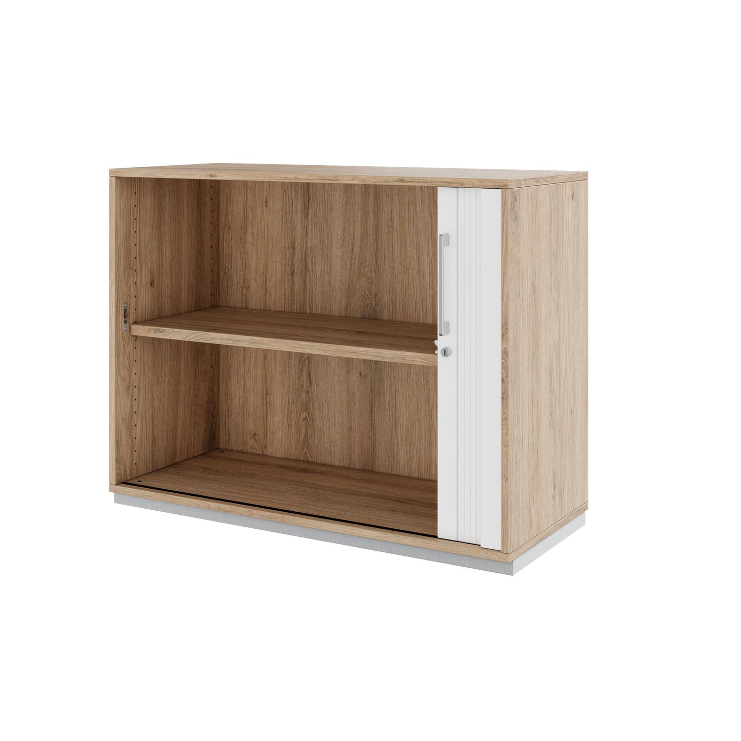 PRO Cabinetto del negozio querroll | 2 OH, 800 - 1600 x 770 mm, corpus incollato, area naturale
