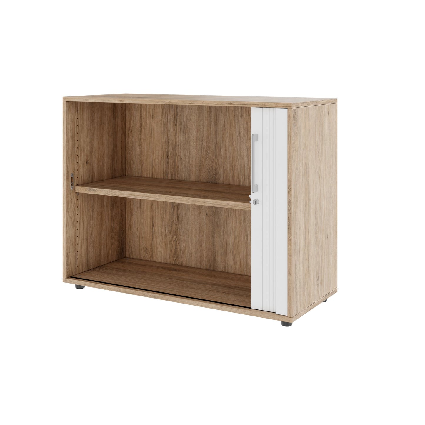 PRO Cabinetto del negozio querroll | 2 OH, 800 - 1600 x 770 mm, corpus incollato, area naturale