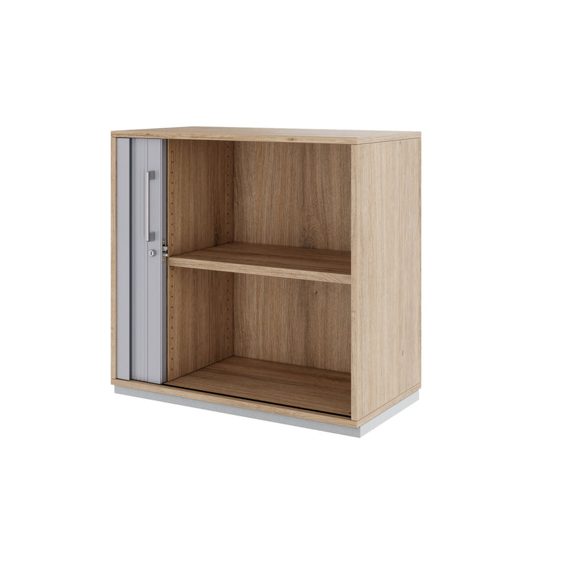 PRO Cabinetto del negozio querroll | 2 OH, 800 - 1600 x 770 mm, corpus incollato, area naturale