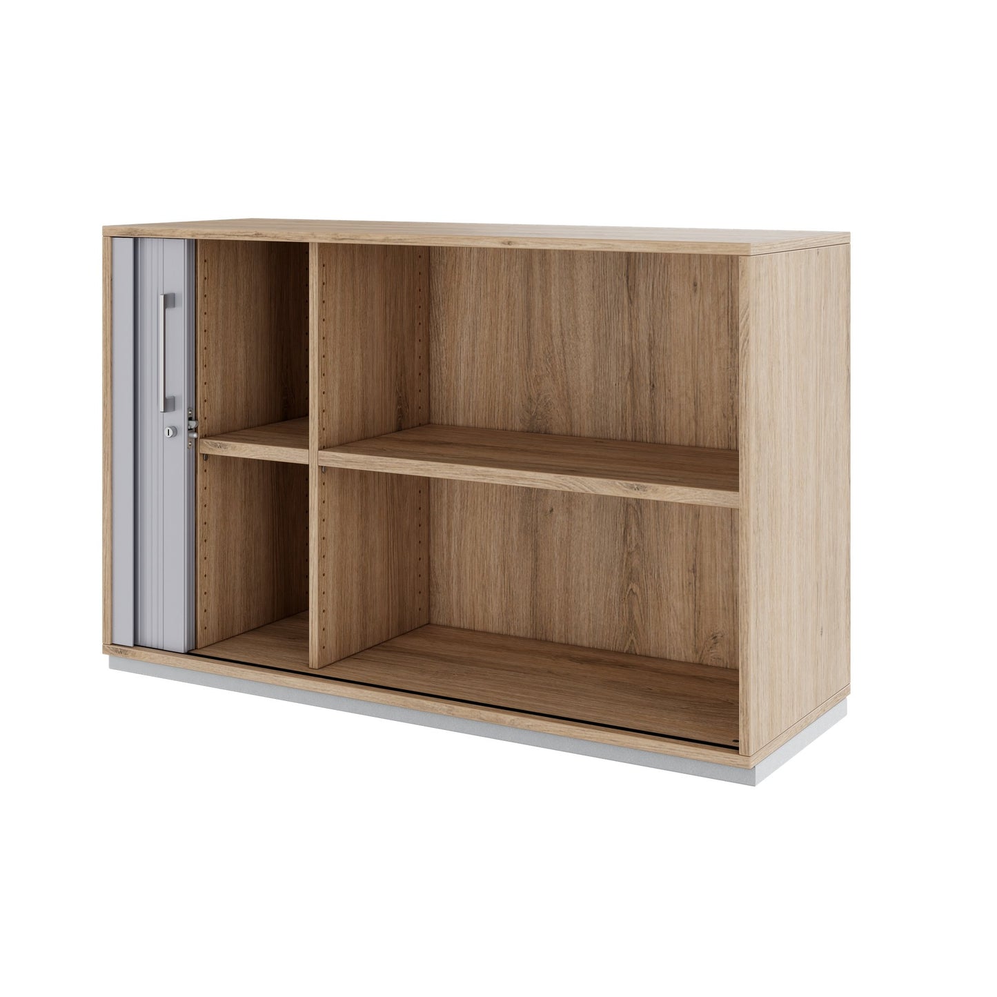 PRO Cabinetto del negozio querroll | 2 OH, 800 - 1600 x 770 mm, corpus incollato, area naturale