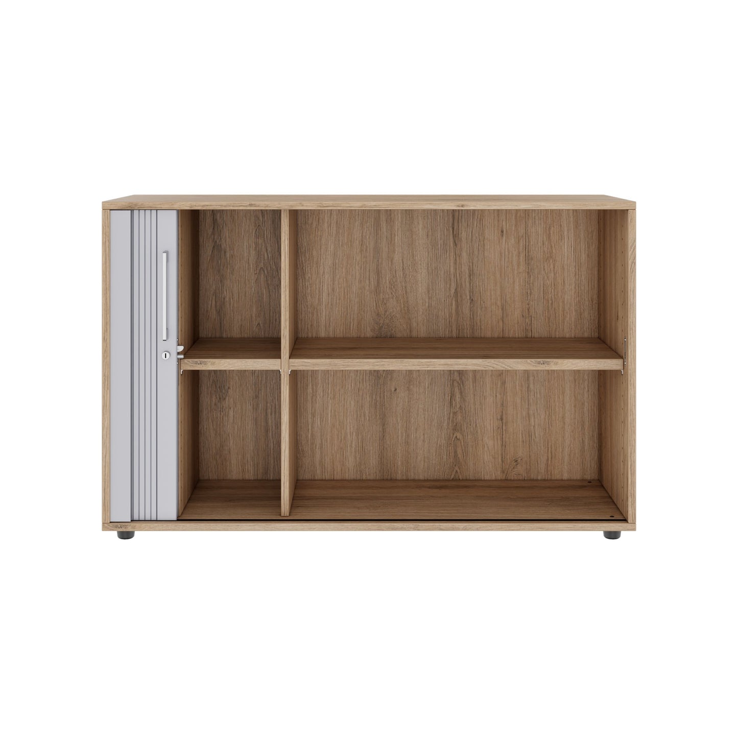 PRO Cabinetto del negozio querroll | 2 OH, 800 - 1600 x 770 mm, corpus incollato, area naturale