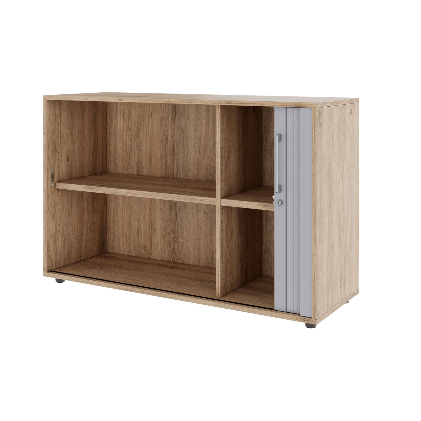 PRO Cabinetto del negozio querroll | 2 OH, 800 - 1600 x 770 mm, corpus incollato, area naturale