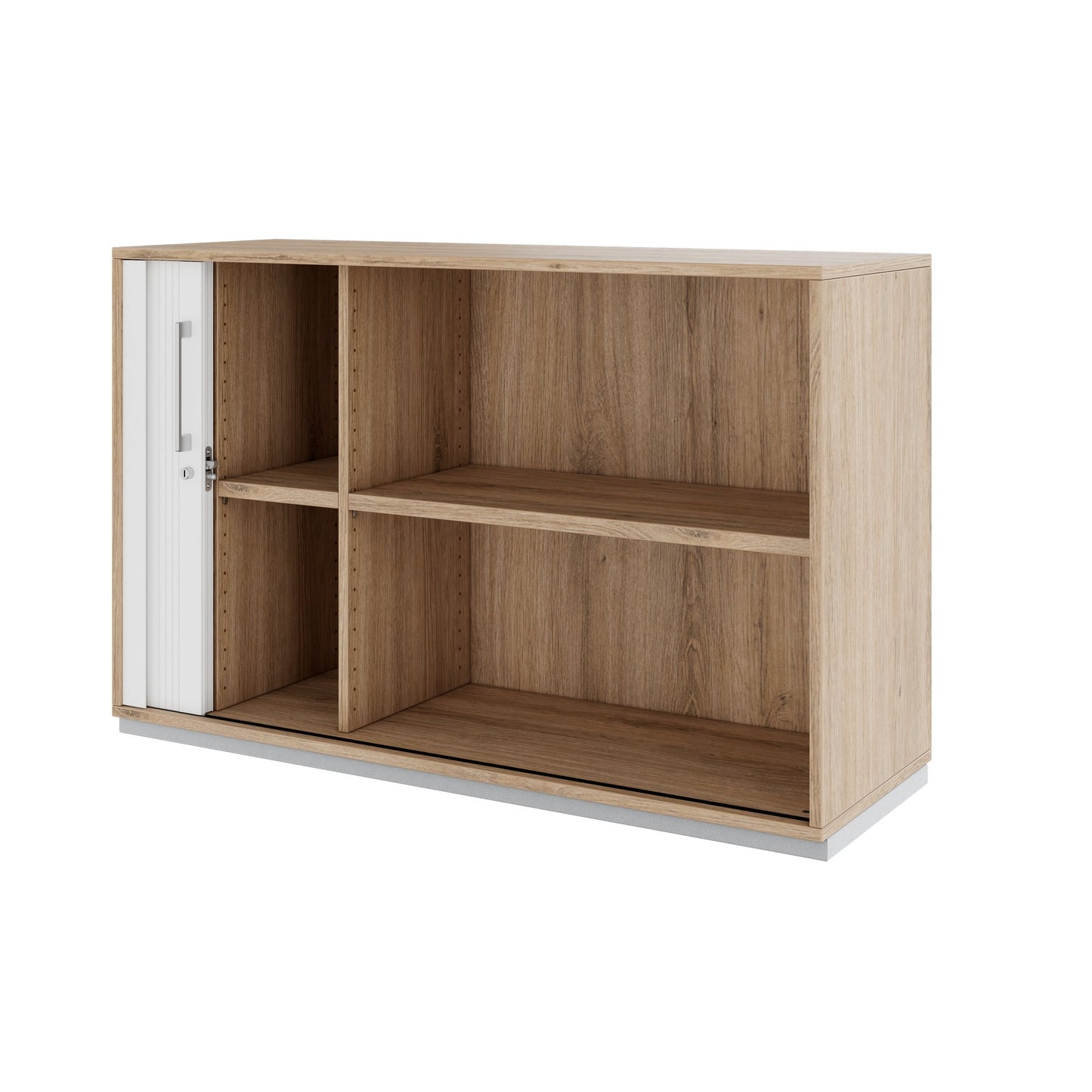 PRO Cabinetto del negozio querroll | 2 OH, 800 - 1600 x 770 mm, corpus incollato, area naturale