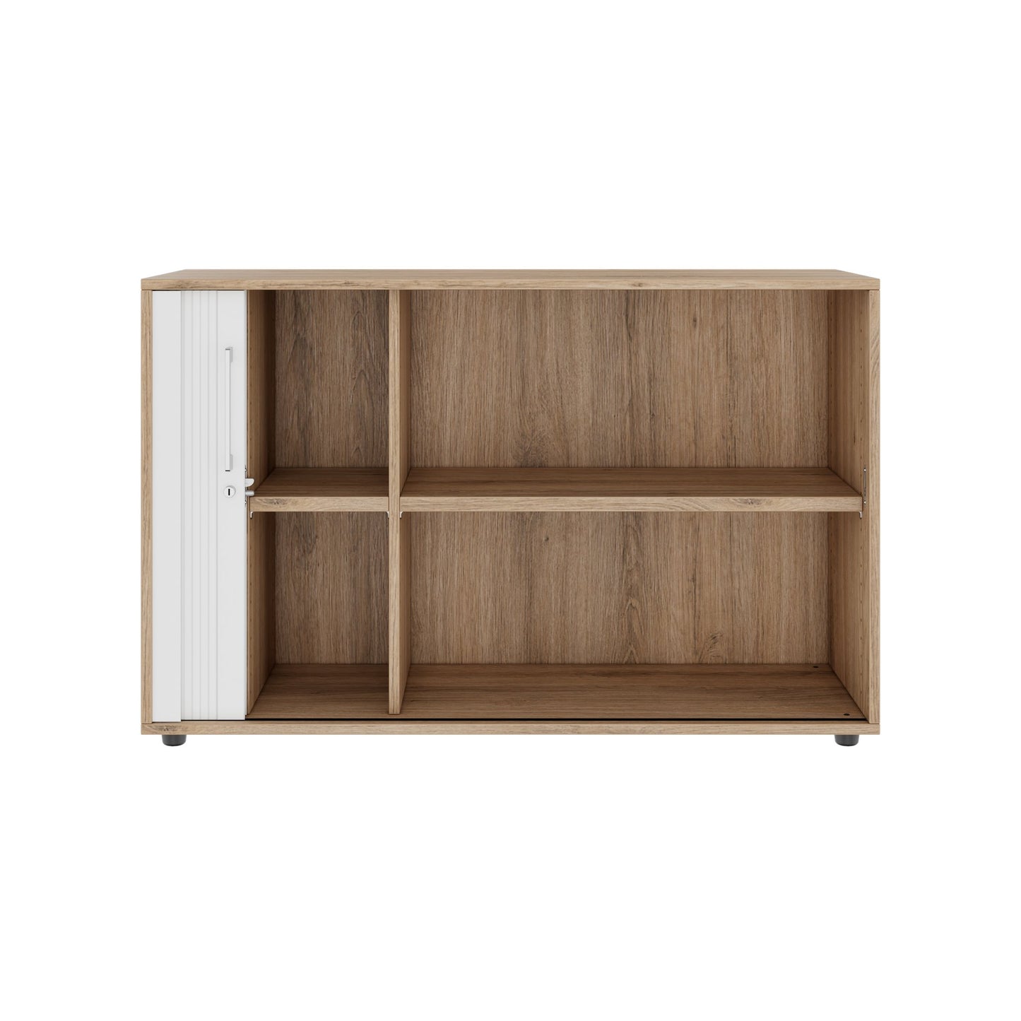 PRO Cabinetto del negozio querroll | 2 OH, 800 - 1600 x 770 mm, corpus incollato, area naturale