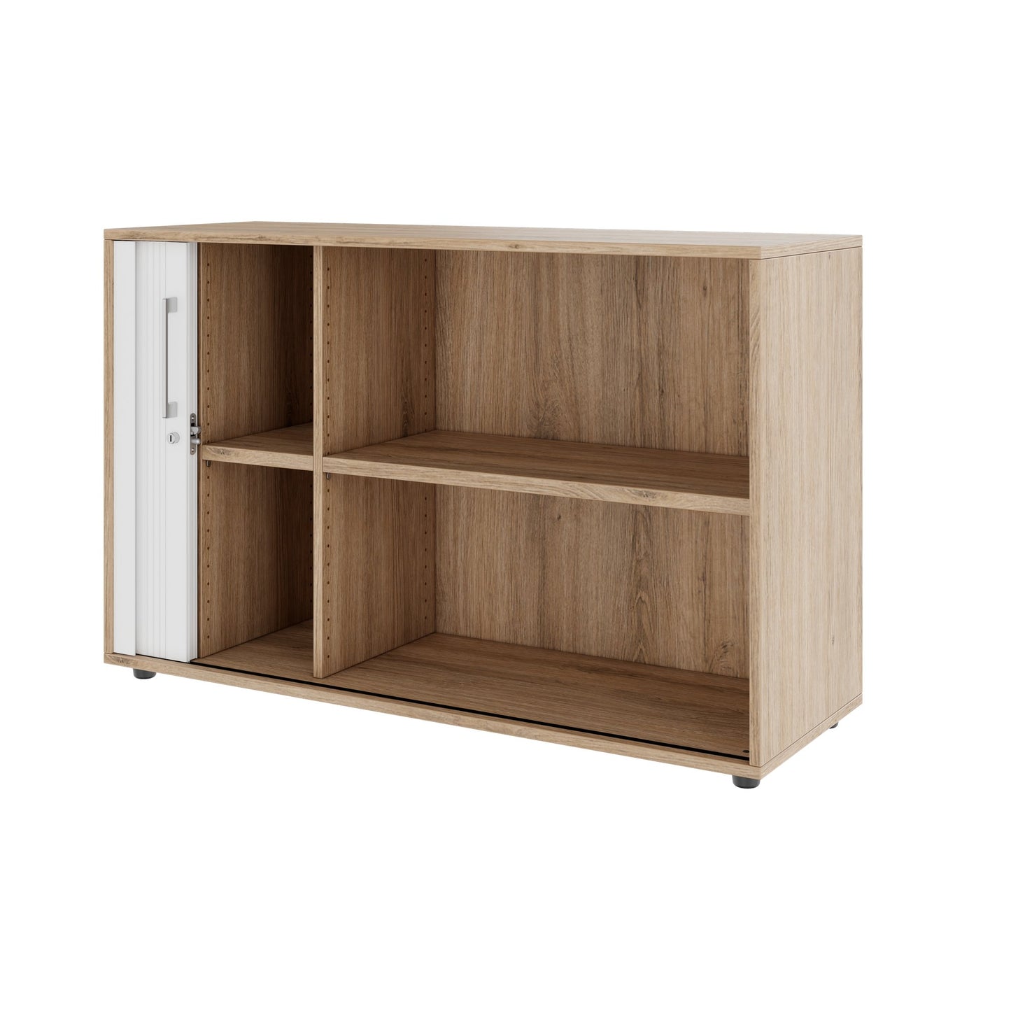 PRO Cabinetto del negozio querroll | 2 OH, 800 - 1600 x 770 mm, corpus incollato, area naturale