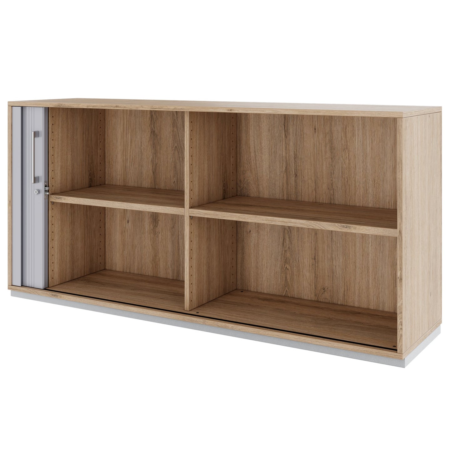 PRO Cabinetto del negozio querroll | 2 OH, 800 - 1600 x 770 mm, corpus incollato, area naturale