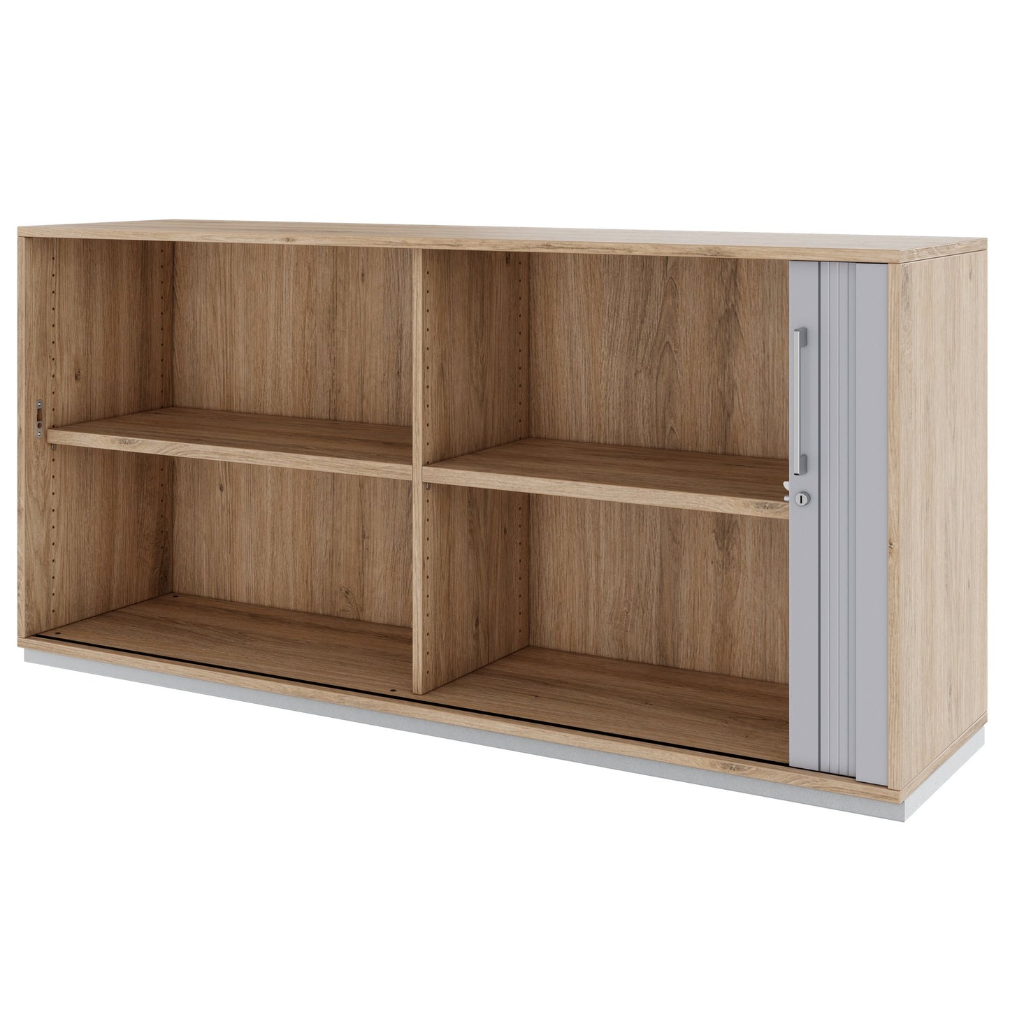 PRO Cabinetto del negozio querroll | 2 OH, 800 - 1600 x 770 mm, corpus incollato, area naturale