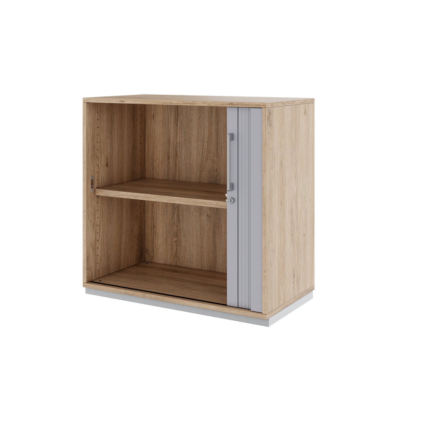 PRO Cabinetto del negozio querroll | 2 OH, 800 - 1600 x 770 mm, corpus incollato, area naturale