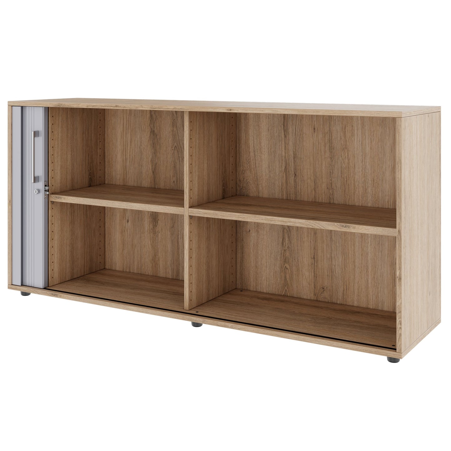 PRO Cabinetto del negozio querroll | 2 OH, 800 - 1600 x 770 mm, corpus incollato, area naturale