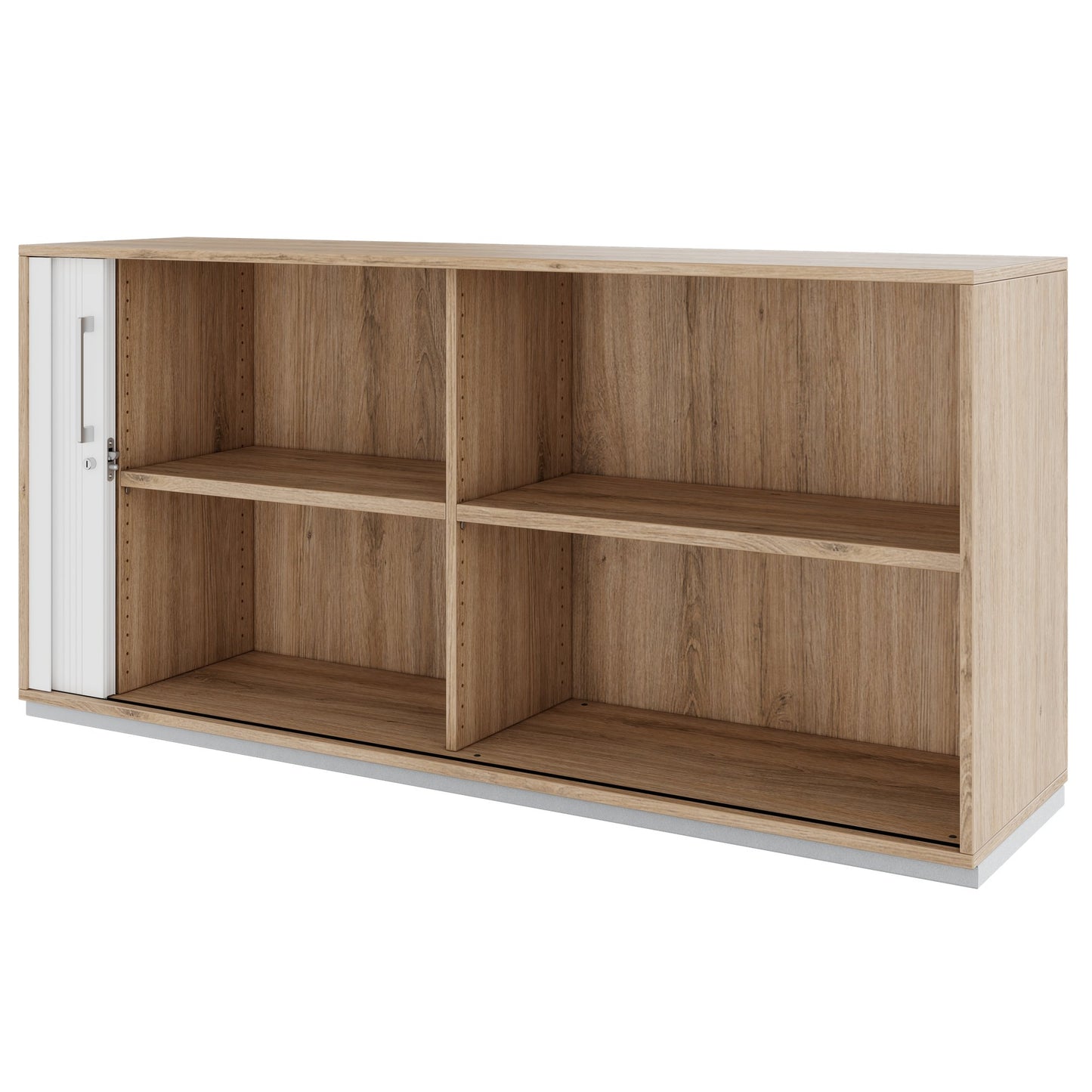 PRO Cabinetto del negozio querroll | 2 OH, 800 - 1600 x 770 mm, corpus incollato, area naturale