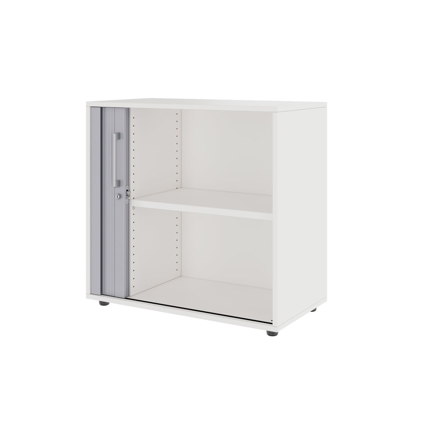 PRO Cabinetto del negozio querroll | 2 OH, 800 - 1600 x 770 mm, corpo incollato, bianco