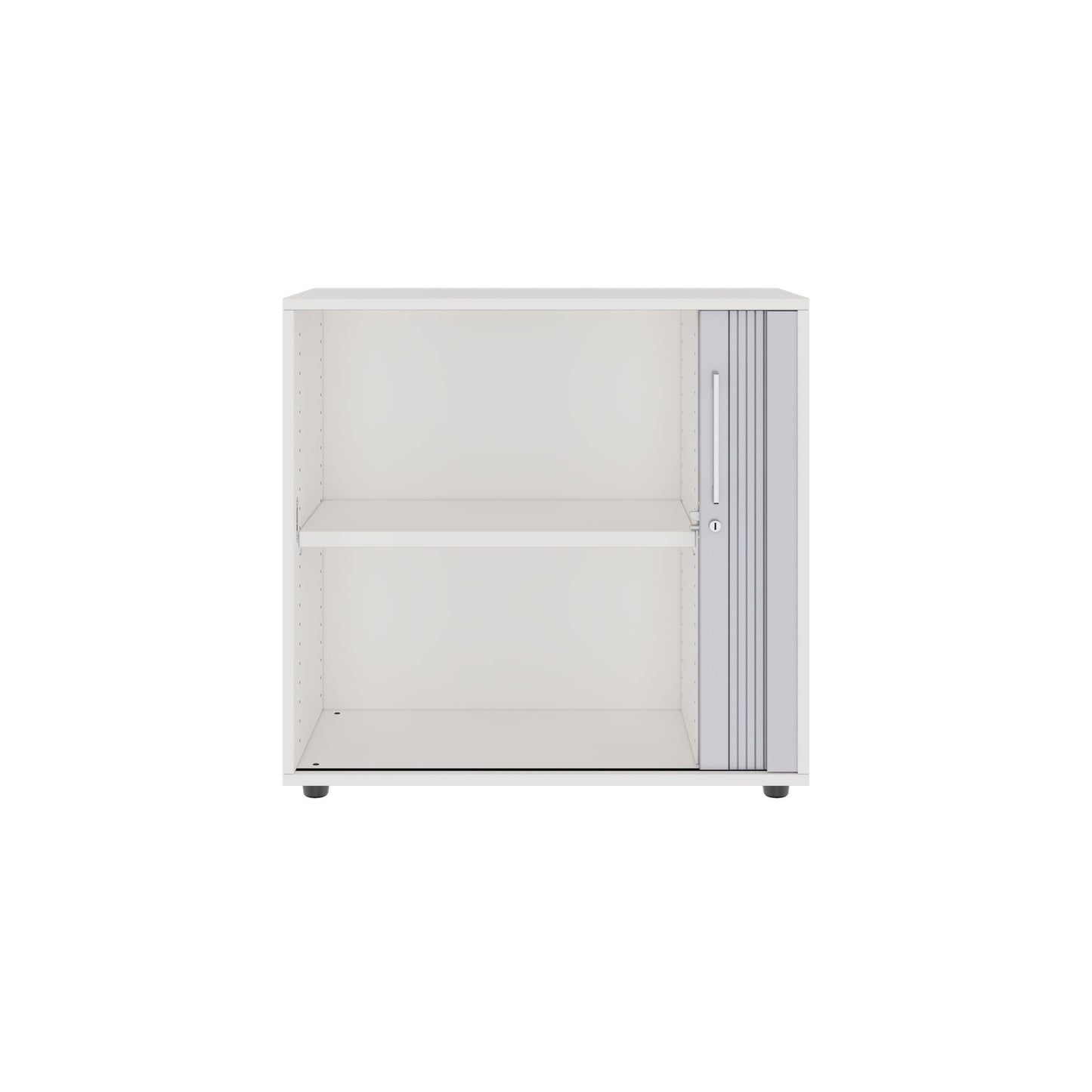 PRO Cabinetto del negozio querroll | 2 OH, 800 - 1600 x 770 mm, corpo incollato, bianco