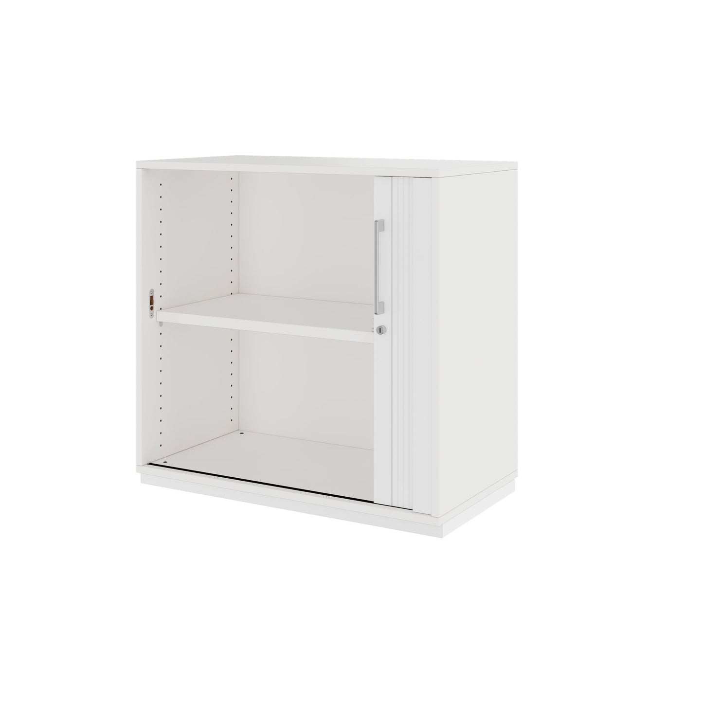 PRO Cabinetto del negozio querroll | 2 OH, 800 - 1600 x 770 mm, corpo incollato, bianco