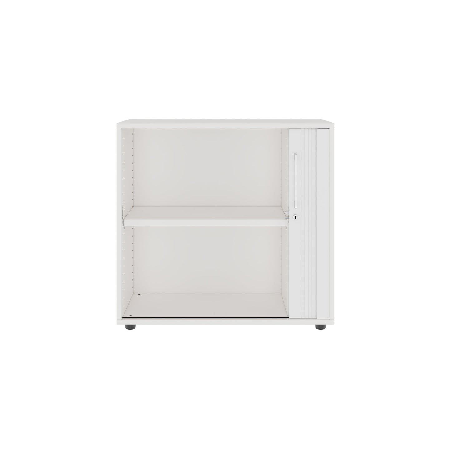 PRO Cabinetto del negozio querroll | 2 OH, 800 - 1600 x 770 mm, corpo incollato, bianco