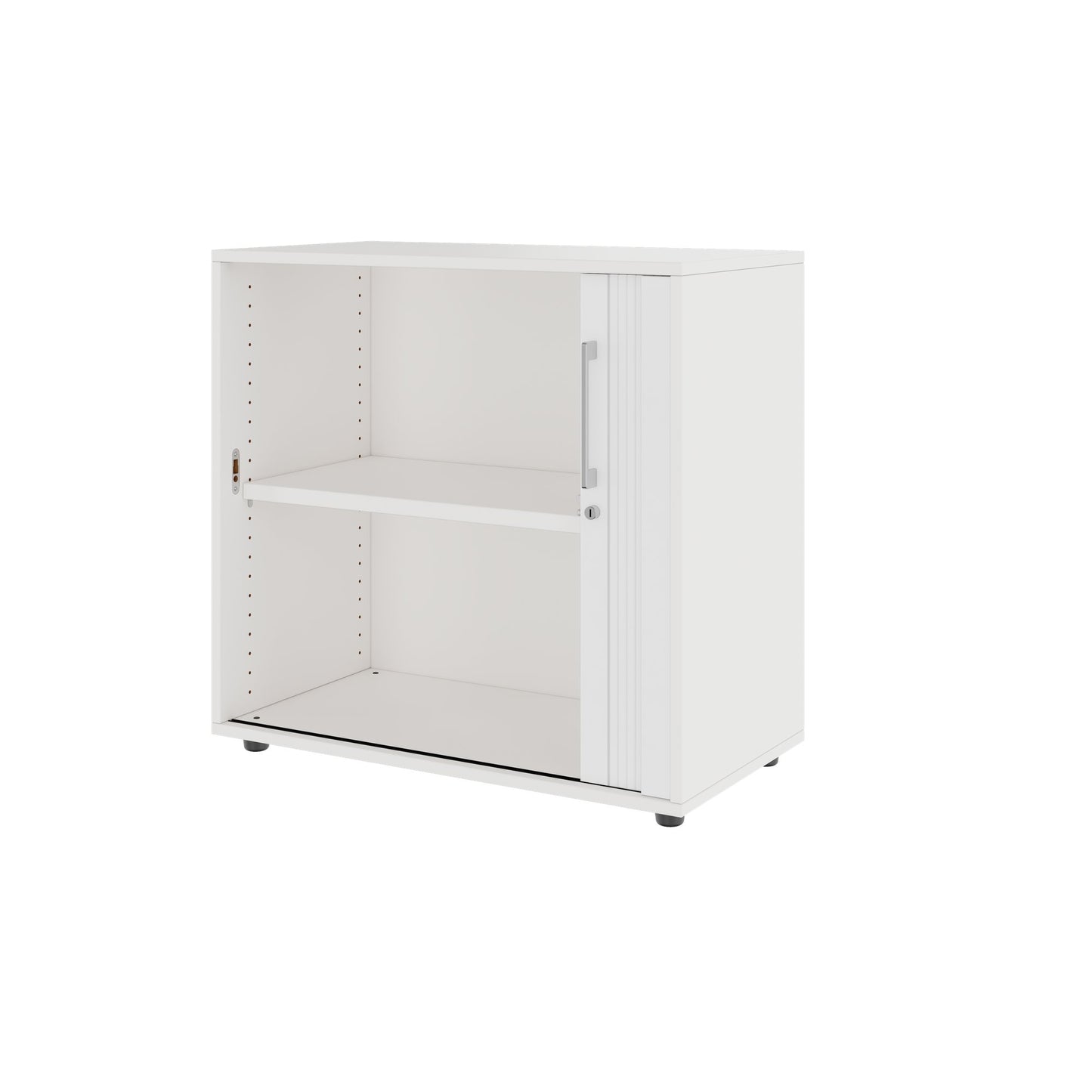 PRO Cabinetto del negozio querroll | 2 OH, 800 - 1600 x 770 mm, corpo incollato, bianco