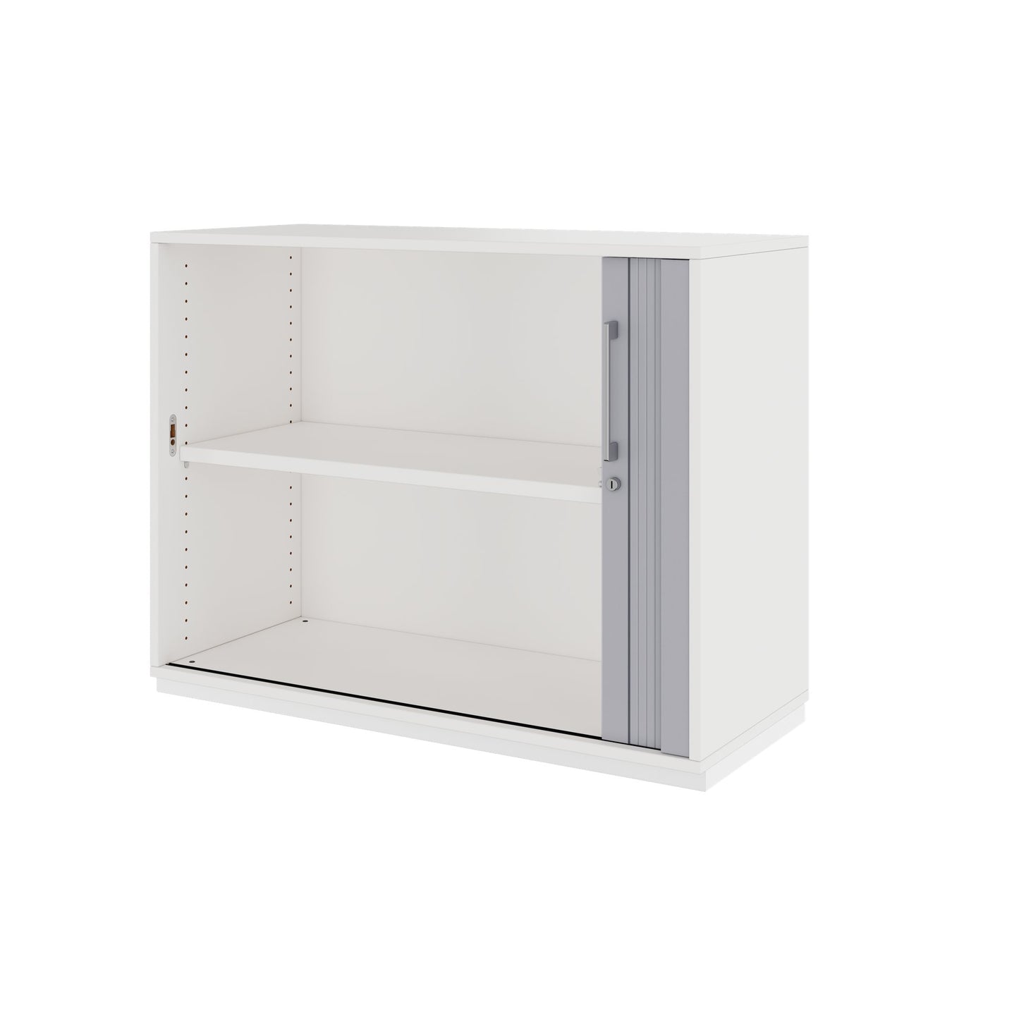 PRO Cabinetto del negozio querroll | 2 OH, 800 - 1600 x 770 mm, corpo incollato, bianco