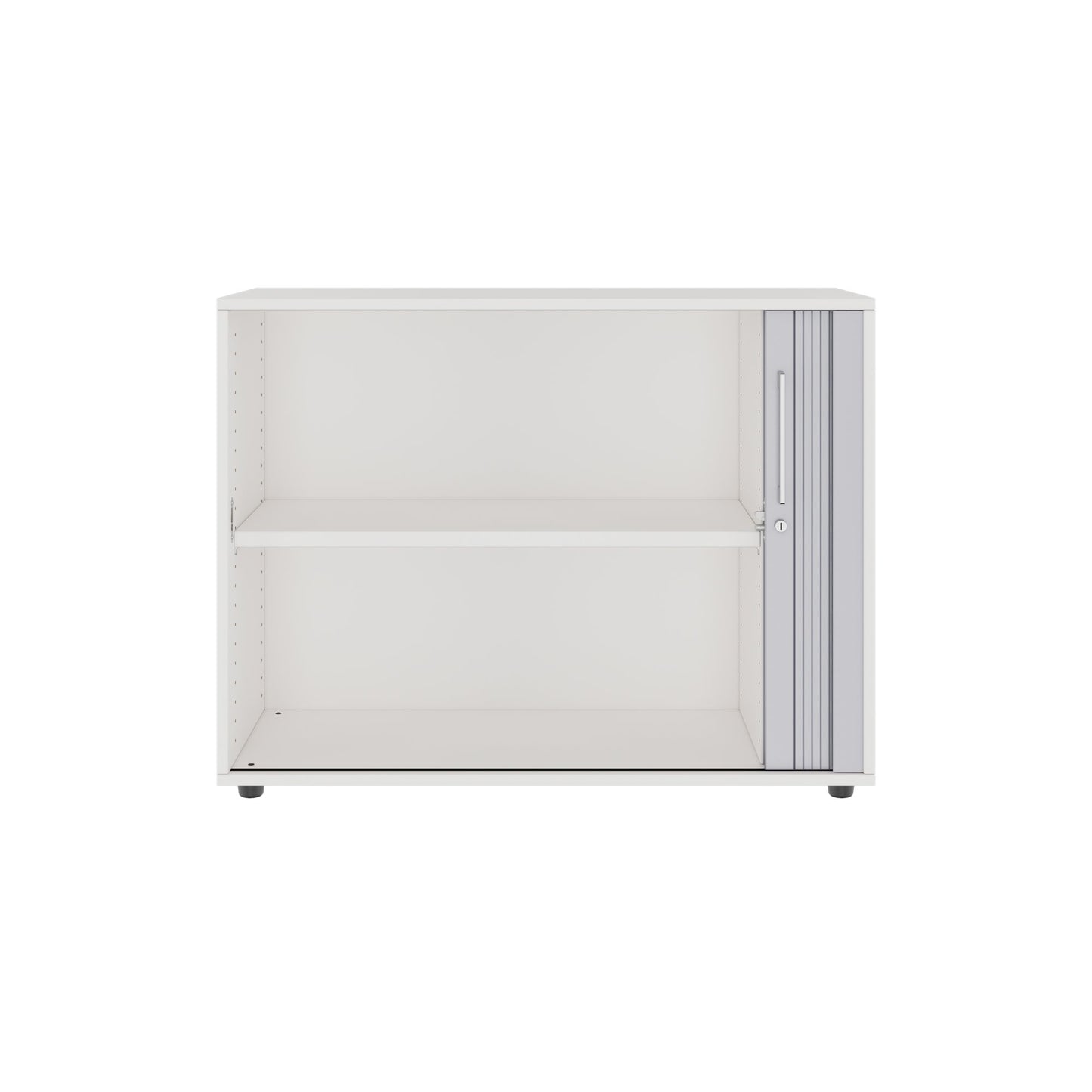 PRO Cabinetto del negozio querroll | 2 OH, 800 - 1600 x 770 mm, corpo incollato, bianco