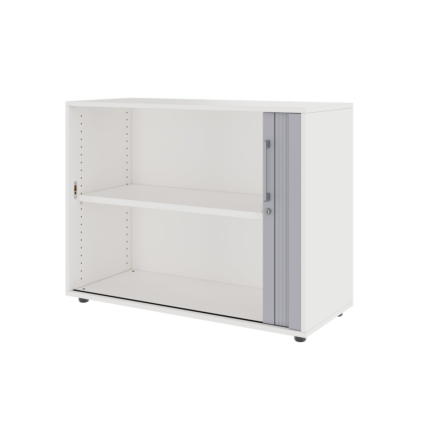 PRO Cabinetto del negozio querroll | 2 OH, 800 - 1600 x 770 mm, corpo incollato, bianco