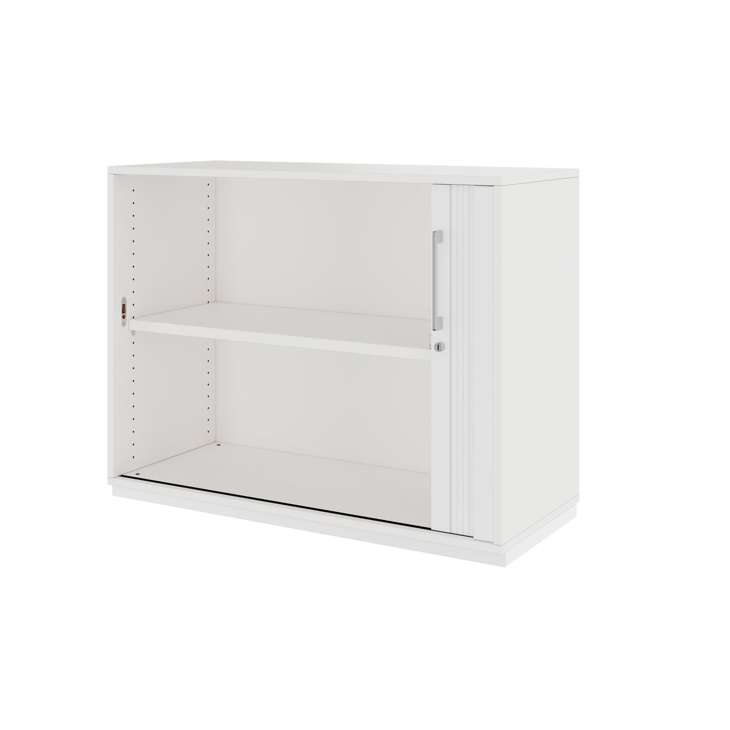 PRO Cabinetto del negozio querroll | 2 OH, 800 - 1600 x 770 mm, corpo incollato, bianco