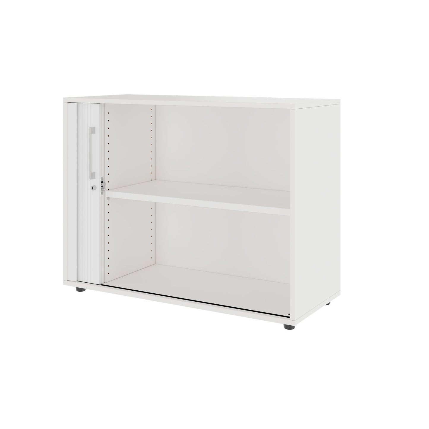 PRO Cabinetto del negozio querroll | 2 OH, 800 - 1600 x 770 mm, corpo incollato, bianco