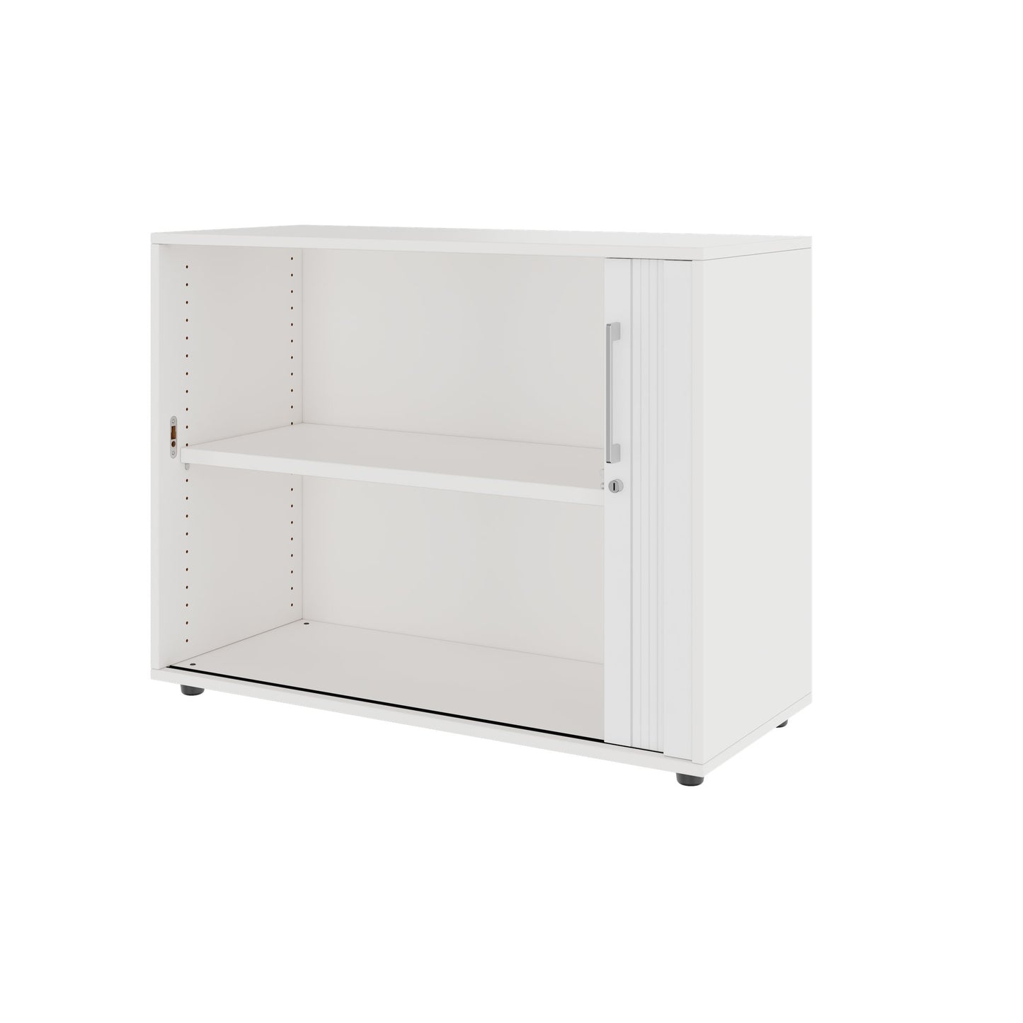 PRO Cabinetto del negozio querroll | 2 OH, 800 - 1600 x 770 mm, corpo incollato, bianco