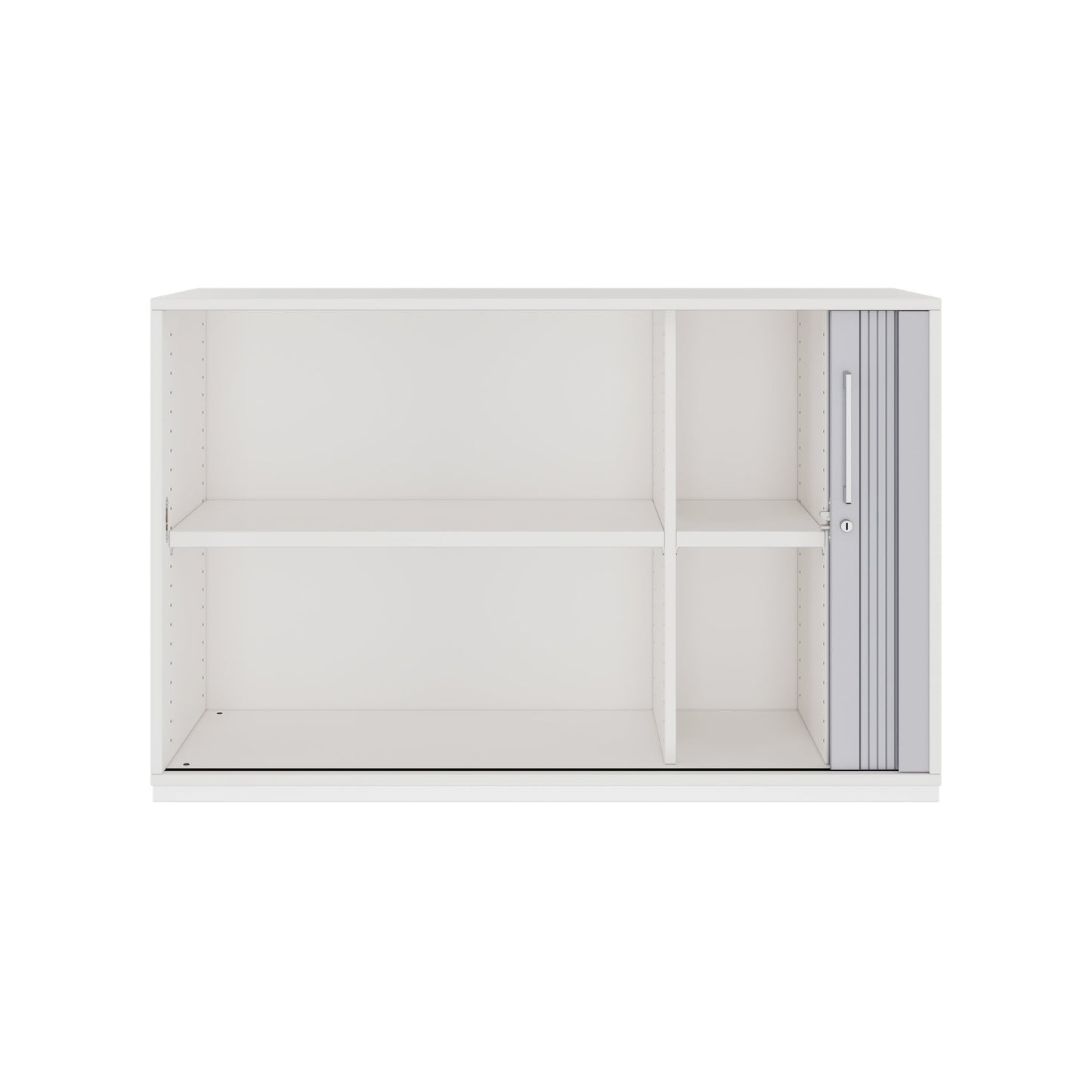 PRO Cabinetto del negozio querroll | 2 OH, 800 - 1600 x 770 mm, corpo incollato, bianco