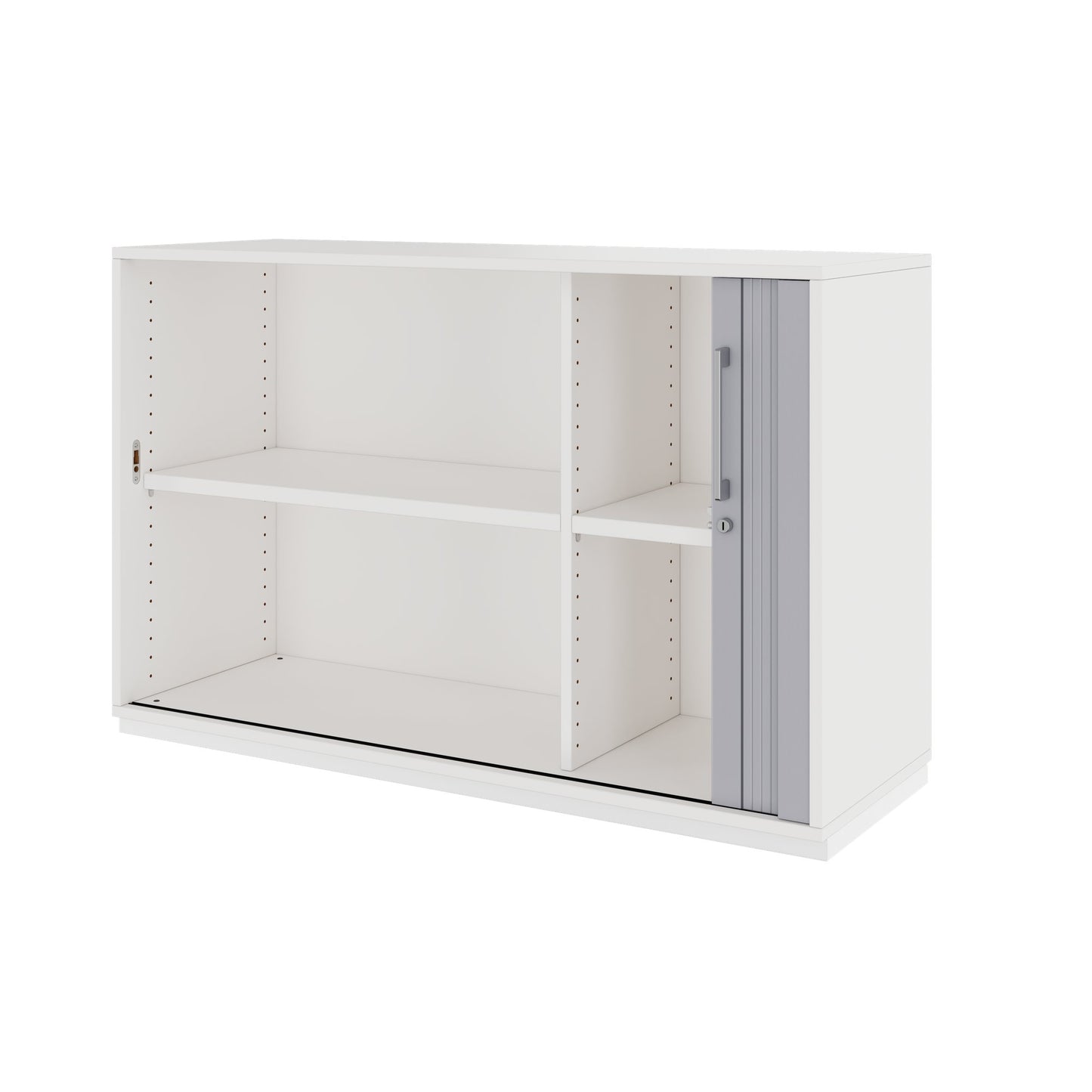 PRO Cabinetto del negozio querroll | 2 OH, 800 - 1600 x 770 mm, corpo incollato, bianco