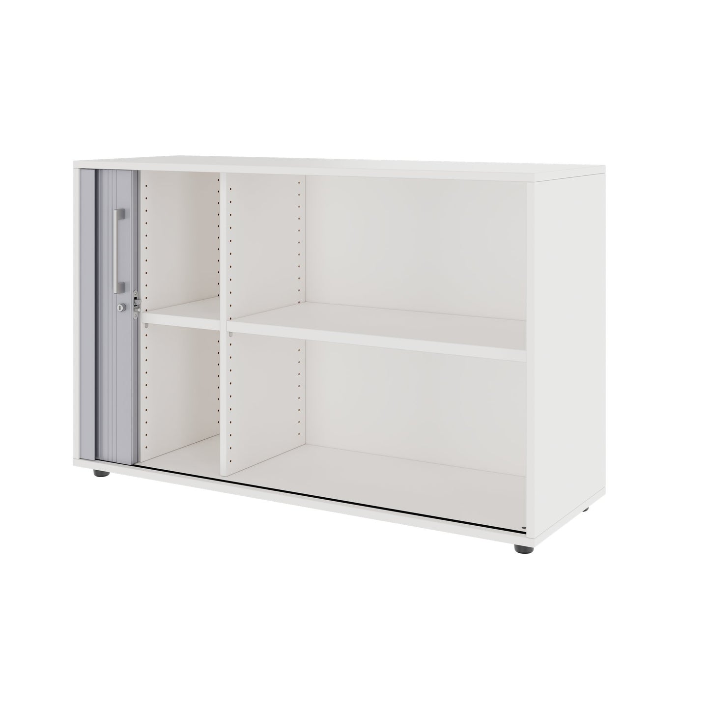 PRO Cabinetto del negozio querroll | 2 OH, 800 - 1600 x 770 mm, corpo incollato, bianco