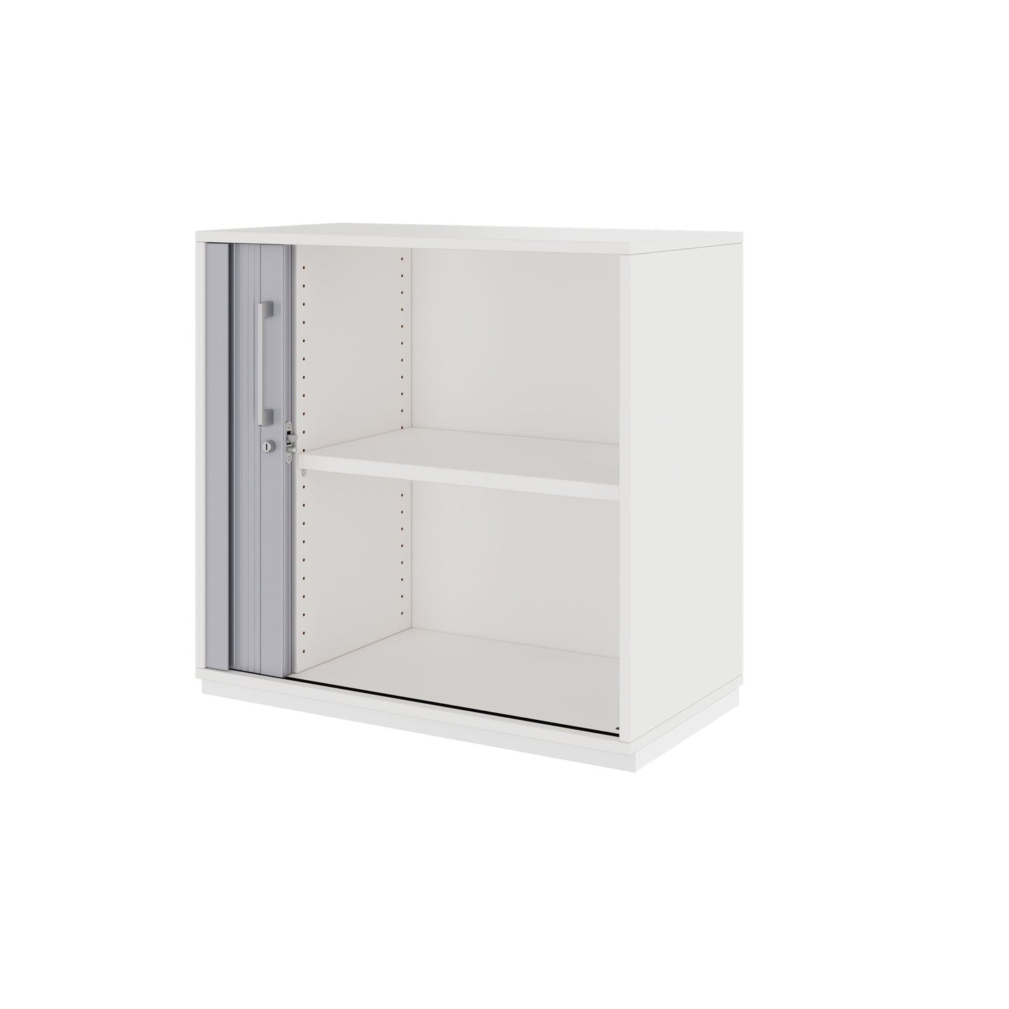 PRO Cabinetto del negozio querroll | 2 OH, 800 - 1600 x 770 mm, corpo incollato, bianco