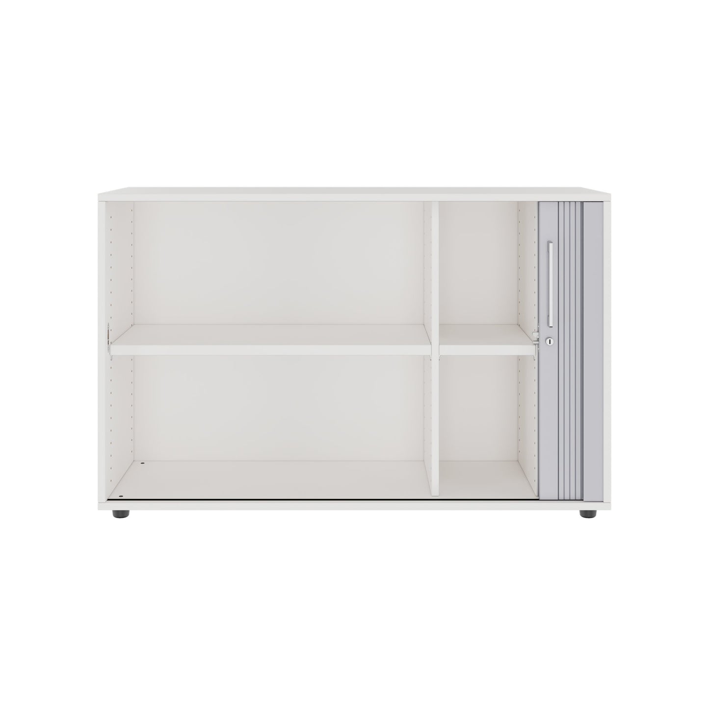 PRO Cabinetto del negozio querroll | 2 OH, 800 - 1600 x 770 mm, corpo incollato, bianco
