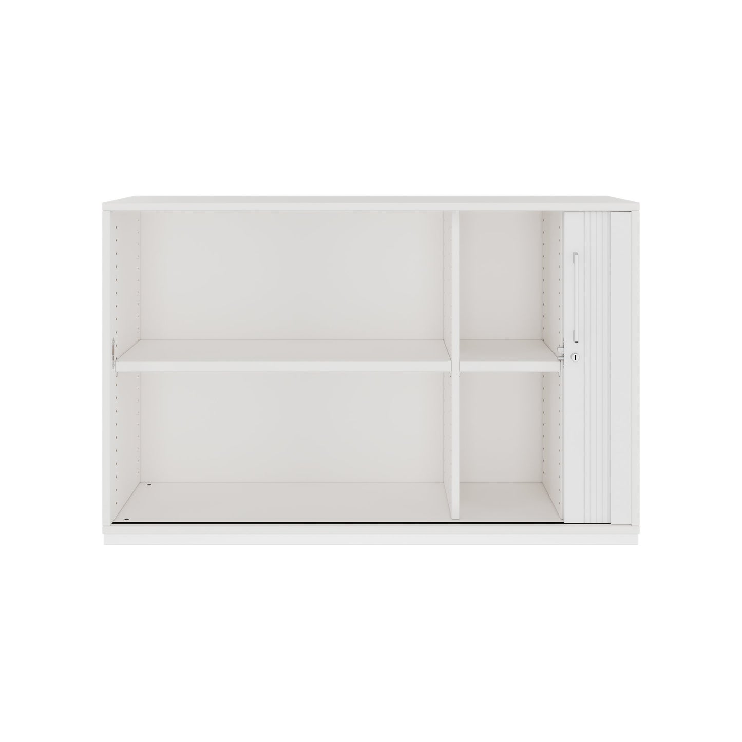 PRO Cabinetto del negozio querroll | 2 OH, 800 - 1600 x 770 mm, corpo incollato, bianco