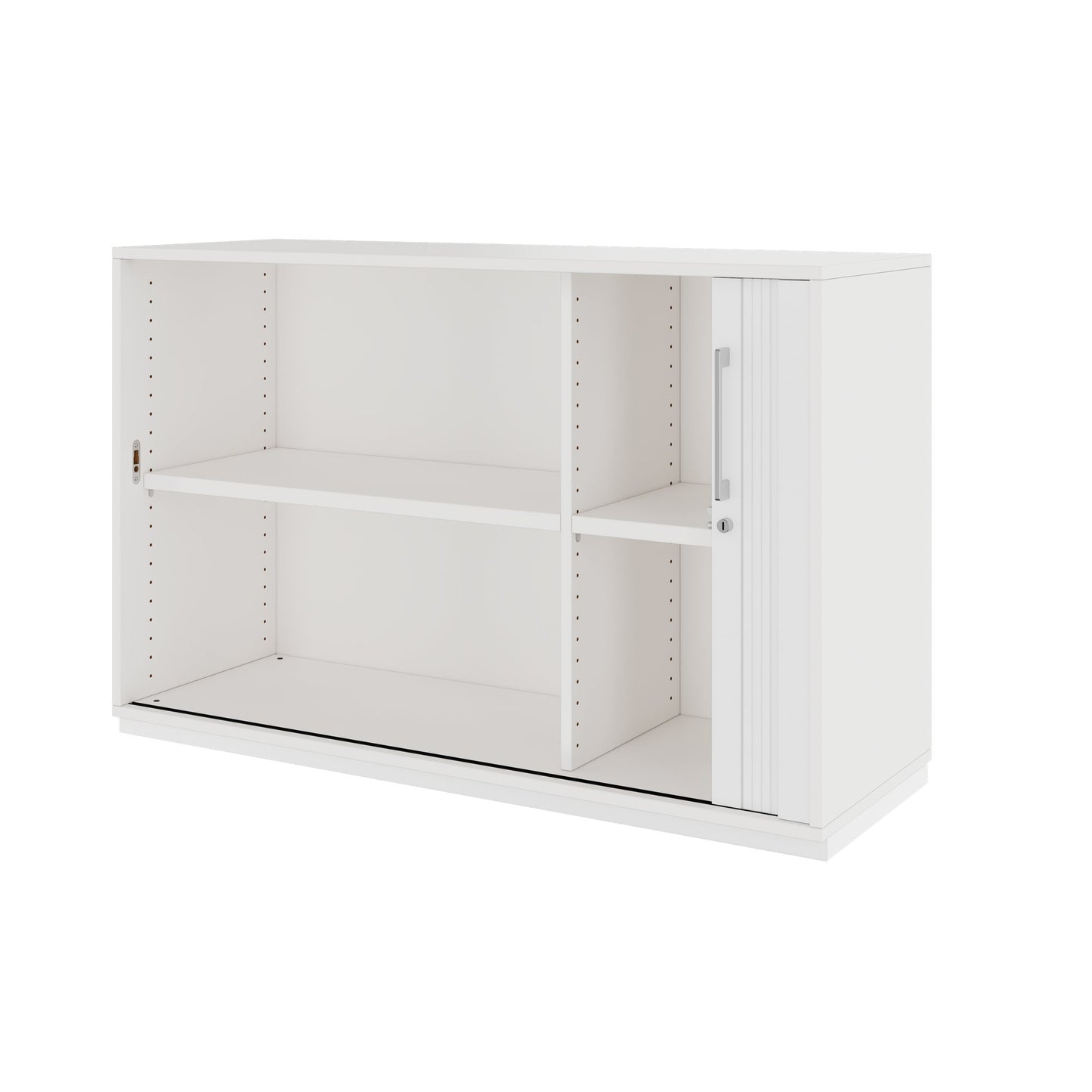 PRO Cabinetto del negozio querroll | 2 OH, 800 - 1600 x 770 mm, corpo incollato, bianco