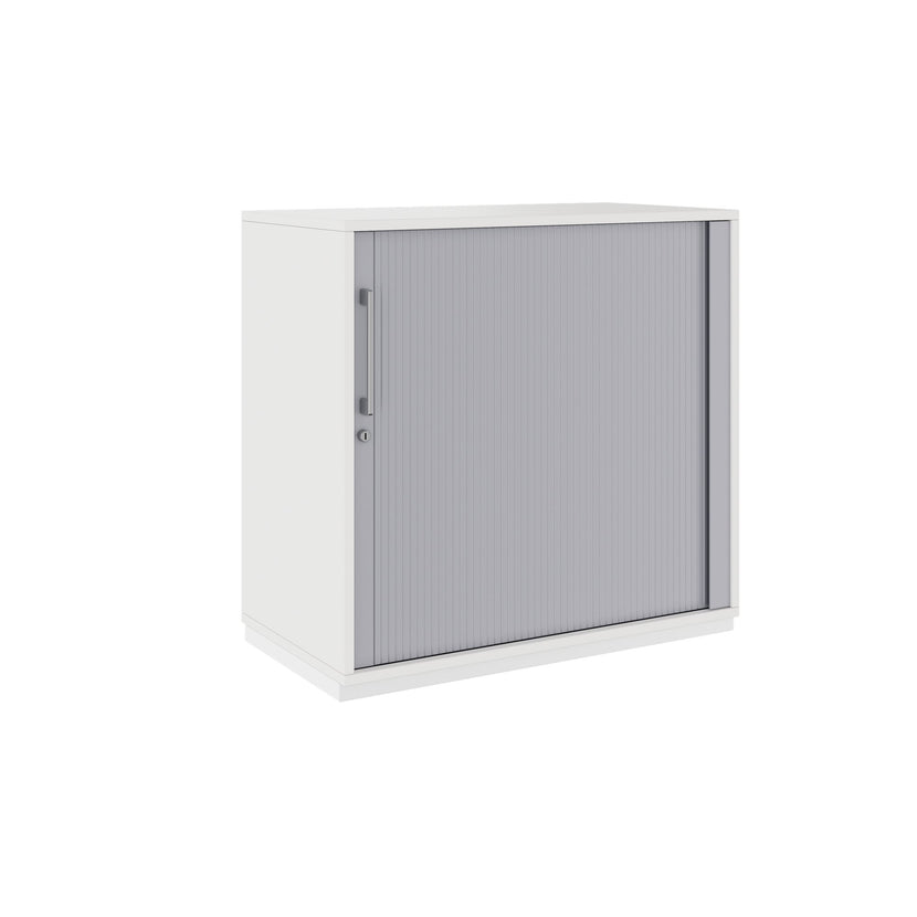 PRO Cabinetto del negozio querroll | 2 OH, 800 - 1600 x 770 mm, corpo incollato, bianco